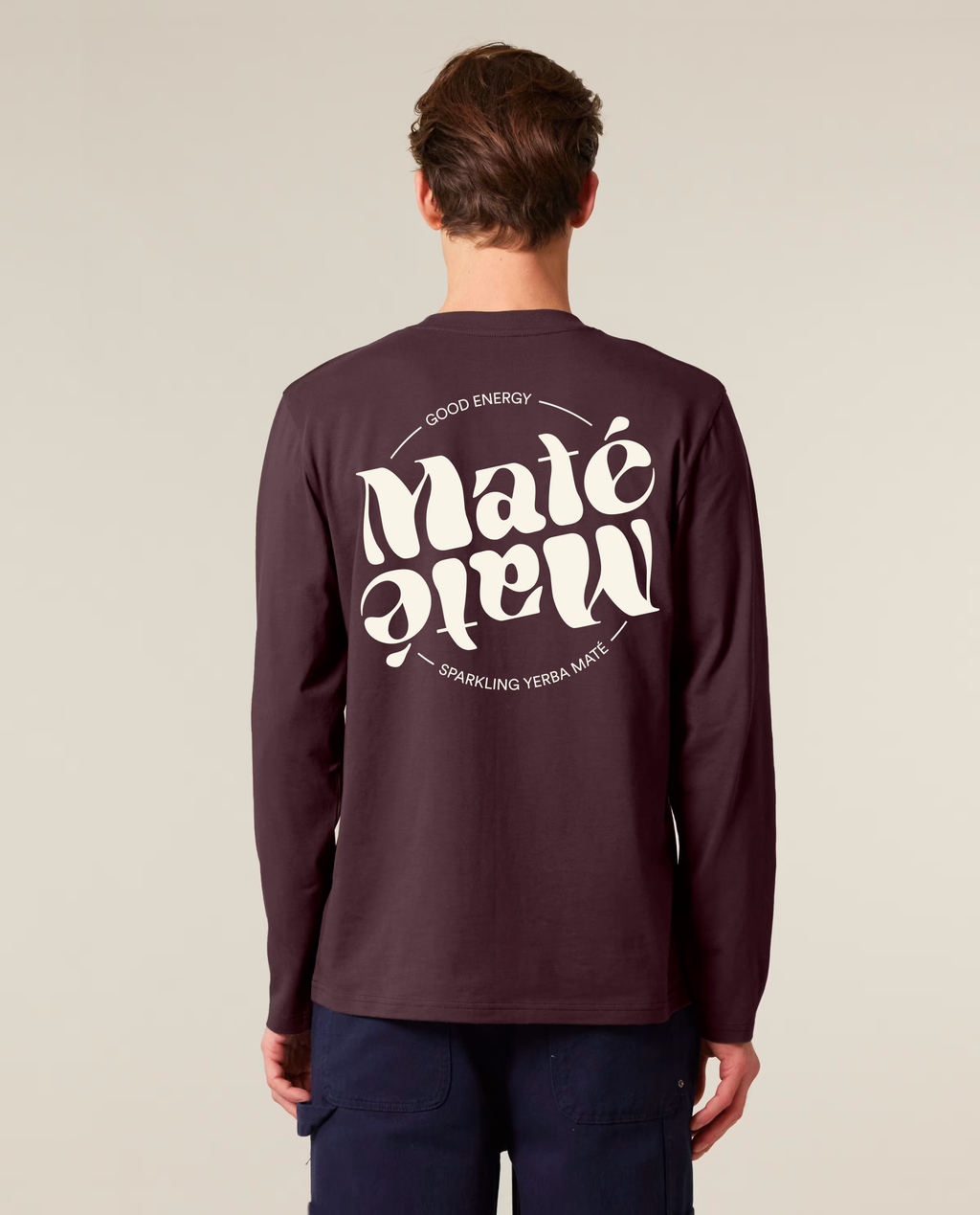 Organic long sleeve-Red brown