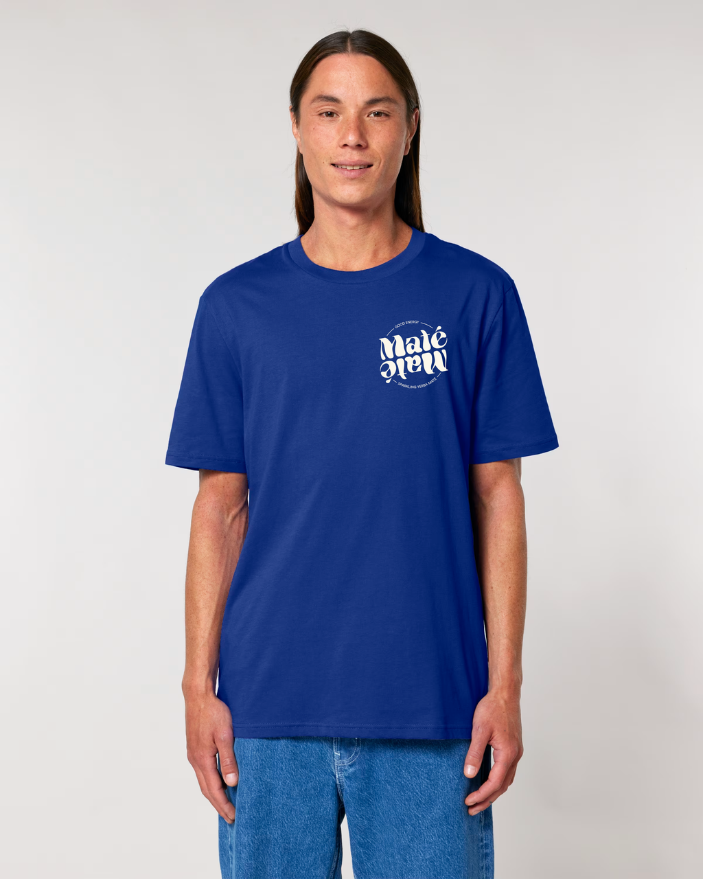 Organic tshirt Worker Blue