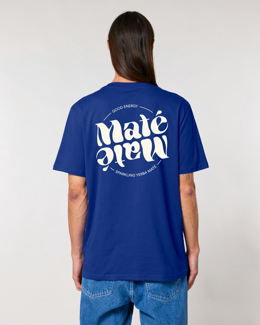 Organic tshirt Worker Blue